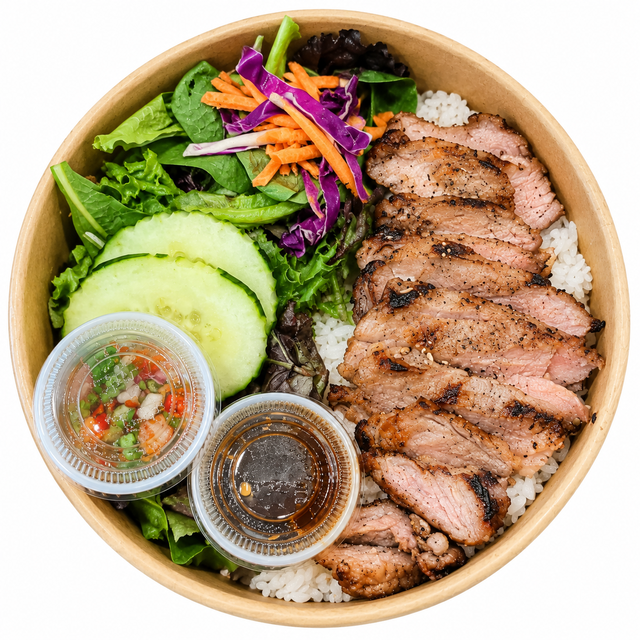 Thai Grilled Pork Over Rice.