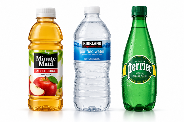 Juices & Water.