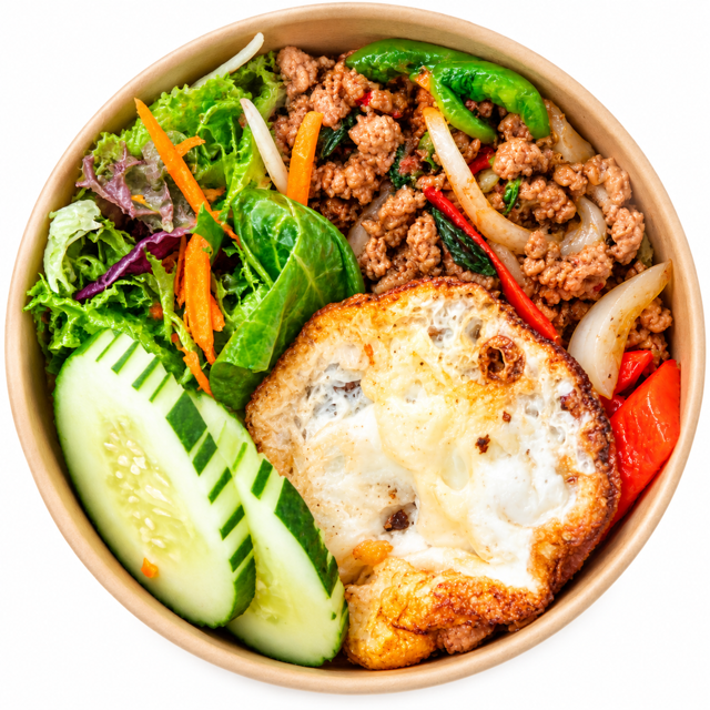 Thai Spicy Basil (Ground Chicken or Pork).