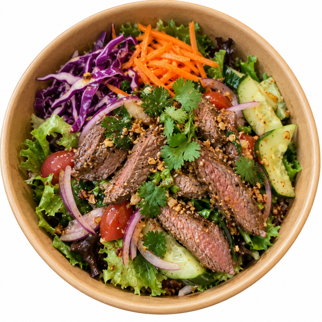 Flat Iron Steak Salad.